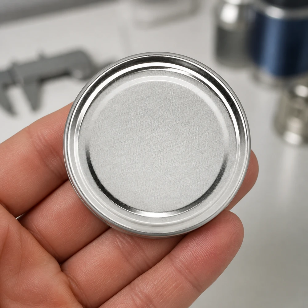 Hoogwaardig blikdeksel UNiTWIST BasicSeal 82 mm TO82 zilver met omgezette rand – detail
