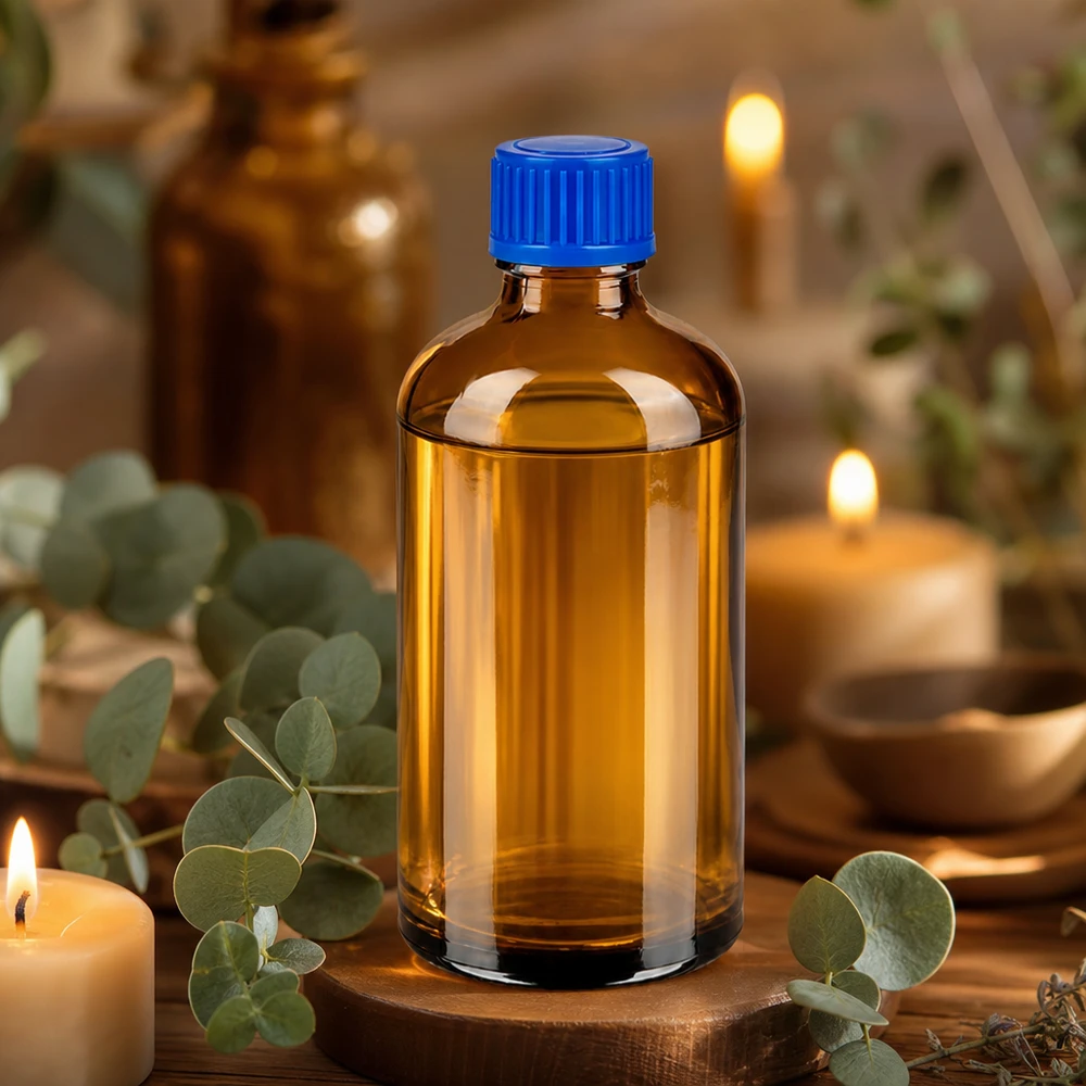 Premium bewaarfles 100ml met lichtbeschermend ontwerp voor farmaceutische preparaten