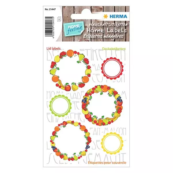 Deksel etiketten "Fruit" (18 stickers) ø24/43mm