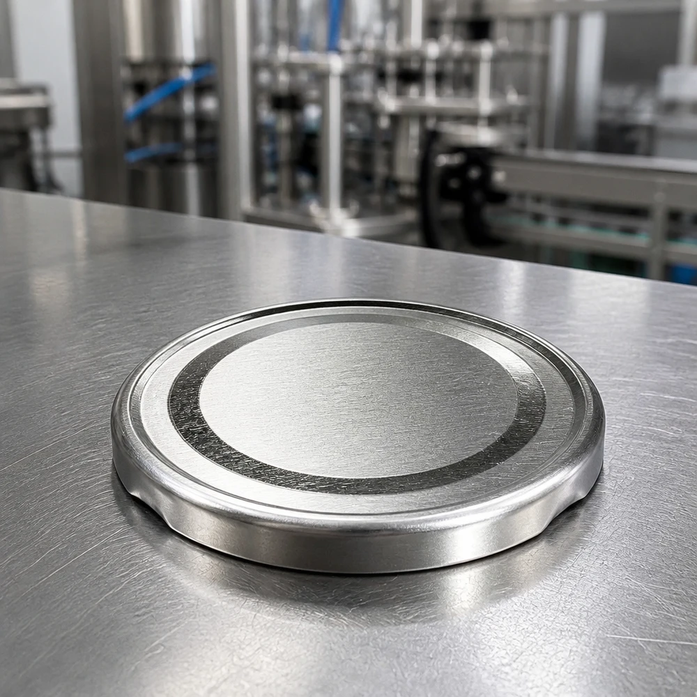 Hoogwaardig conservendeksel 66 mm BasicSeal TO66deep UNiTWIST, zilverkleurig dieptrekplaatje – detailweergave