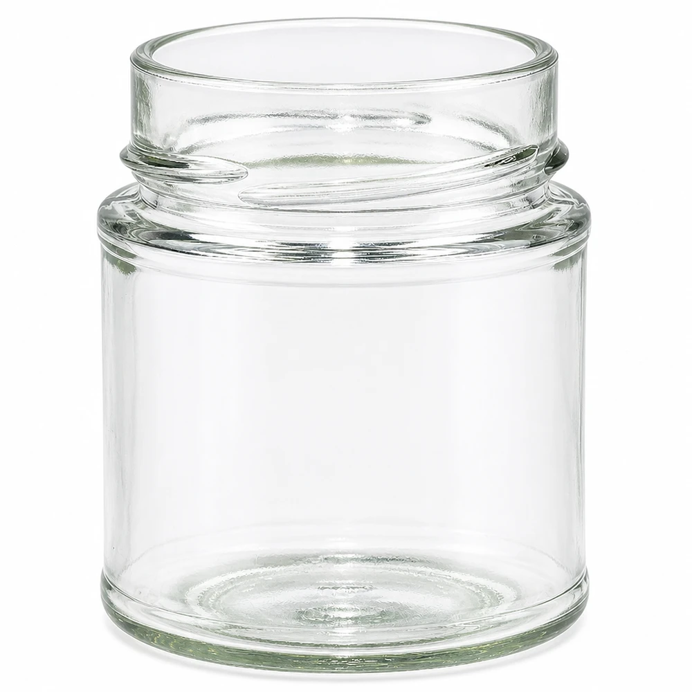 154ml rond glas zonder deksel (TO58deep) UNiTWIST UNiTWIST rond glazen potje Runda154, leeg en transparant, inhoud 154 ml, TO58
