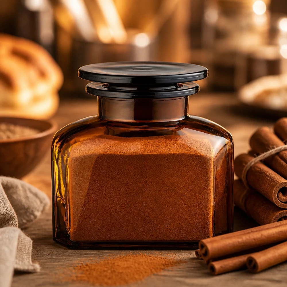 Lichtwerende bruine apothekersfles van 150 ml met brede hals voor aromatische kruiden