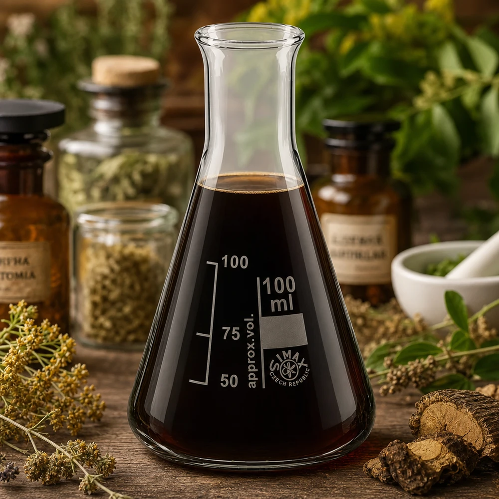 Erlenmeyer 100ml met smalle hals voorkomt spatten en verdamping van oplossingen