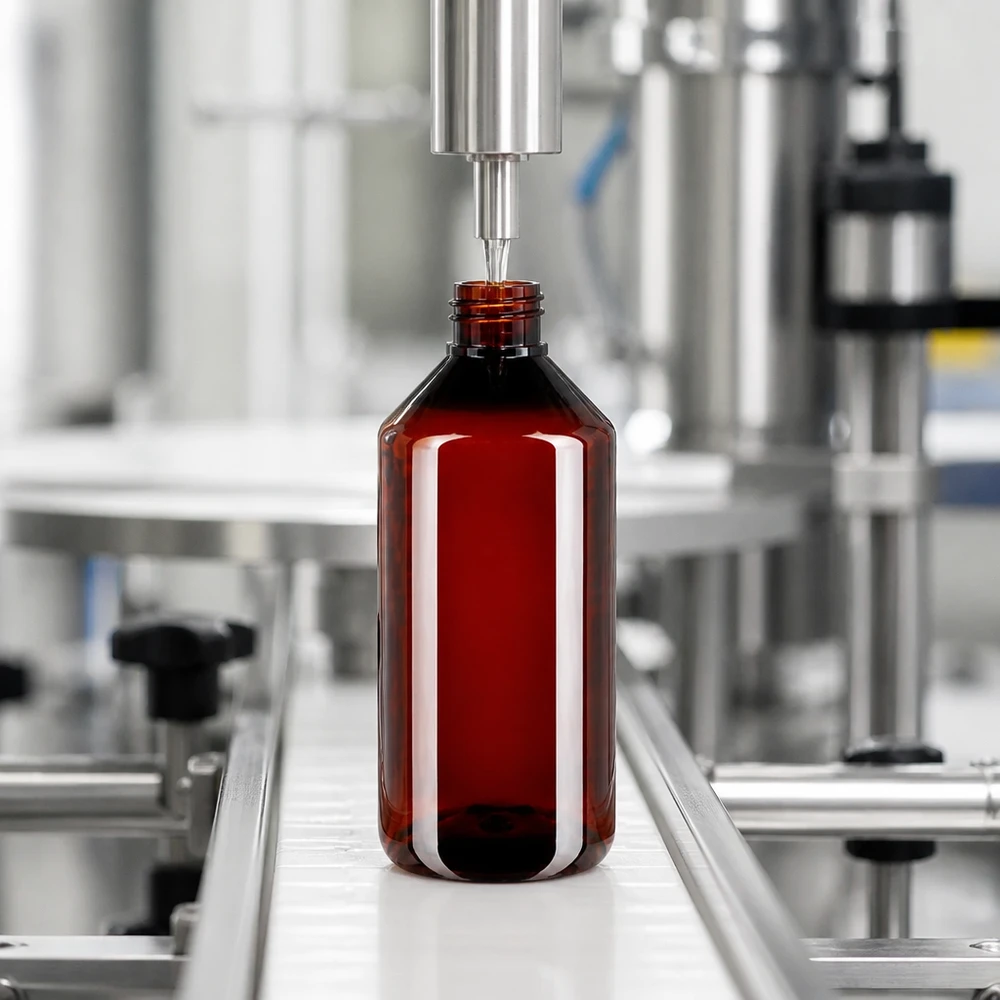 PET fles 1000ml met ontgassingsdop rood Grote PET-fles van 1000 ml met ontgassingsdop, geproduceerd in industriële serieproductie