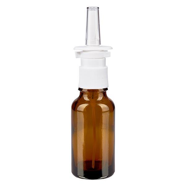 Bruin glazen flessen 20ml met neusverstuiver Bruin glazen flessen 20ml met neusverstuiver