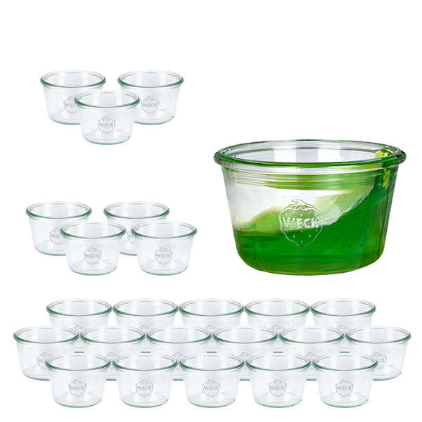 Set van 24 Weck-potten 370 ml bekers Set van 24 Weck-potten 370 ml bekers