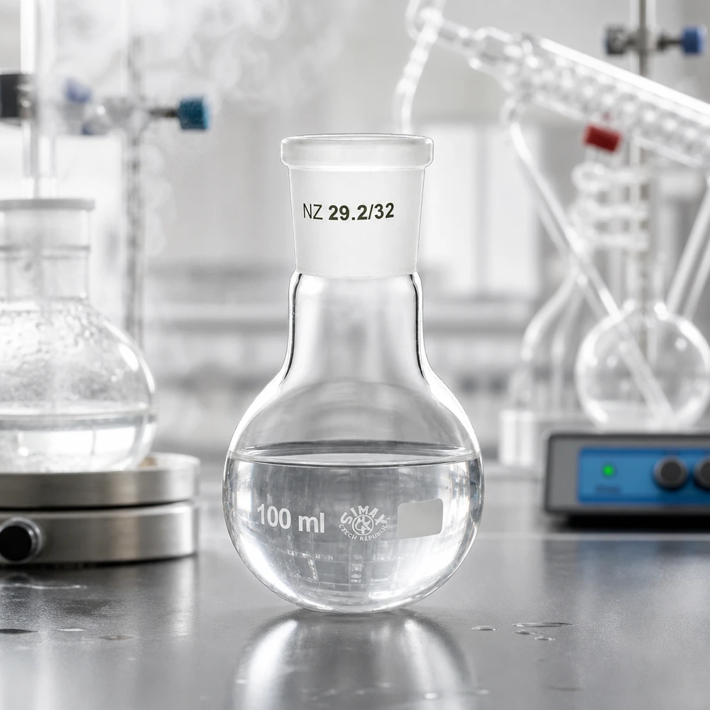 Maatkolf 100 ml met volumemarkering en gestandaardiseerde 29/32 standaard geslepen verbinding