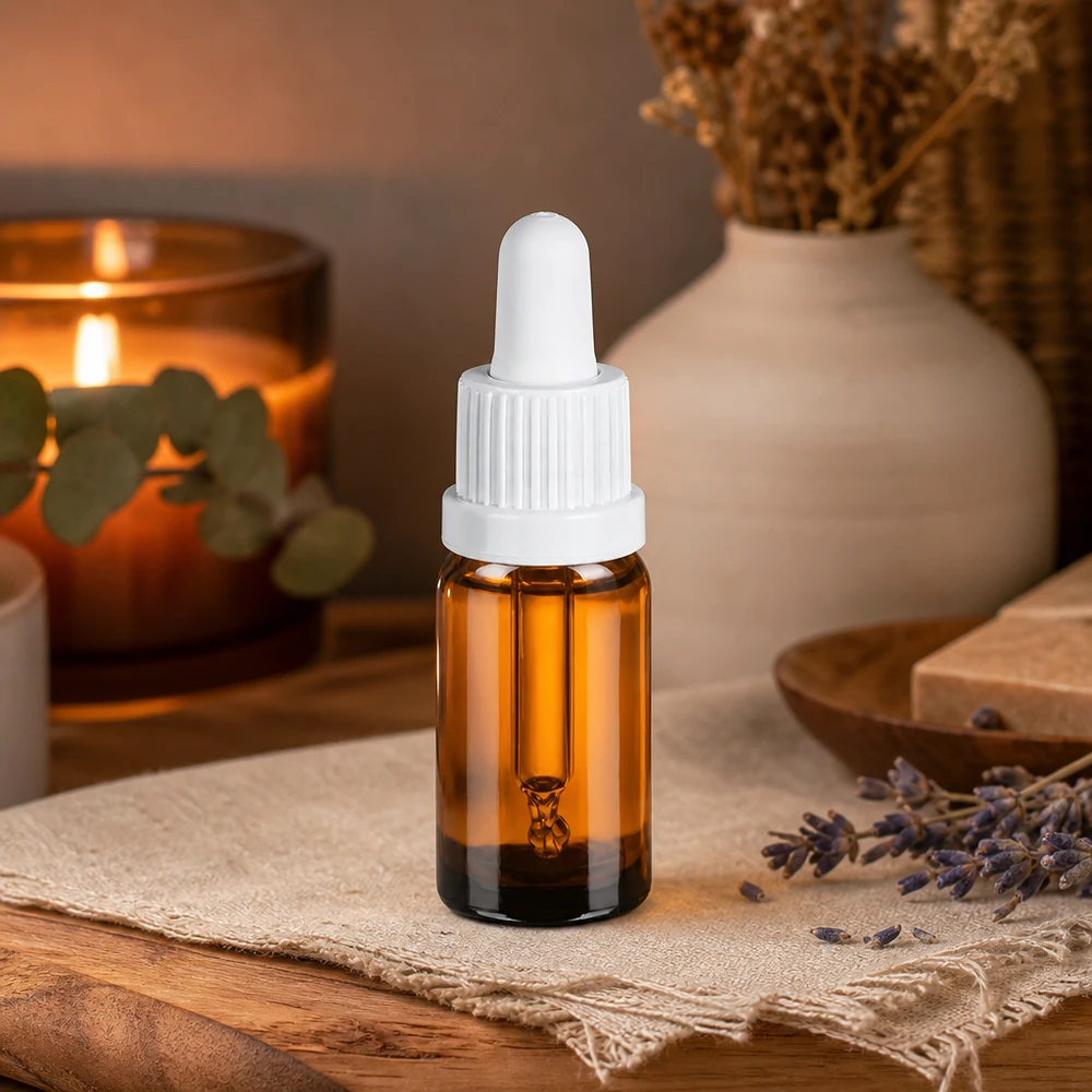 Hoogwaardige 10ml BrownLine pipetfles met witte OV-dop voor professioneel gebruik