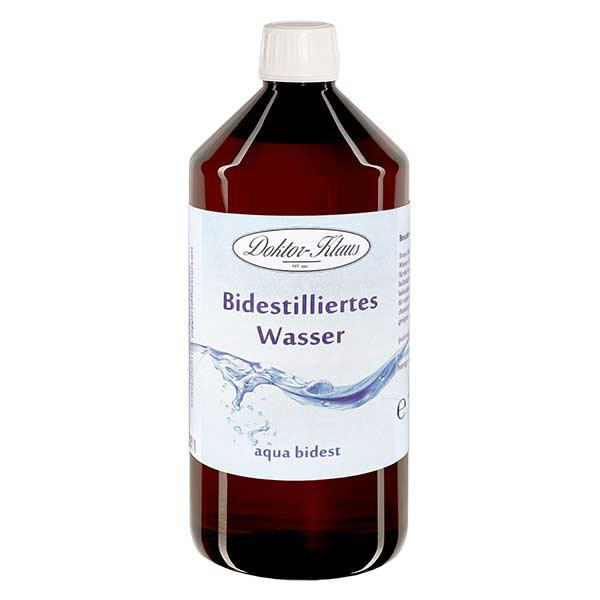 Doktor-Klaus Aqua bidest - Dubbel gedestilleerd water 1 l Doktor-Klaus Aqua bidest - Dubbel gedestilleerd water 1 l