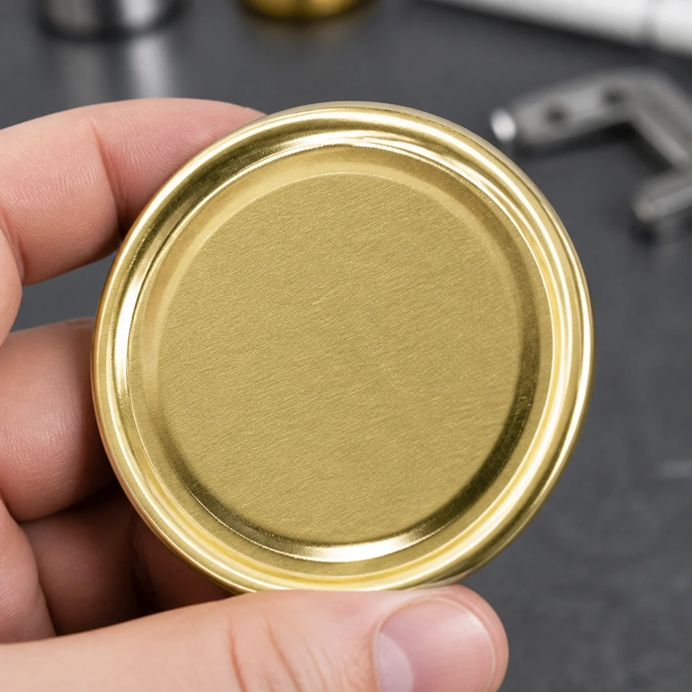 Geborsteld metalen oppervlak TO43 deksel goud UNiTWIST BioSeal BPA-NI unitemp conservering