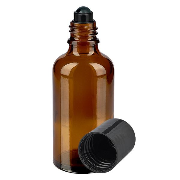 Glas deostick fles bruin 50ml, lege deo roller (Roll On) Glas deostick fles bruin 50ml, lege deo roller (Roll On)