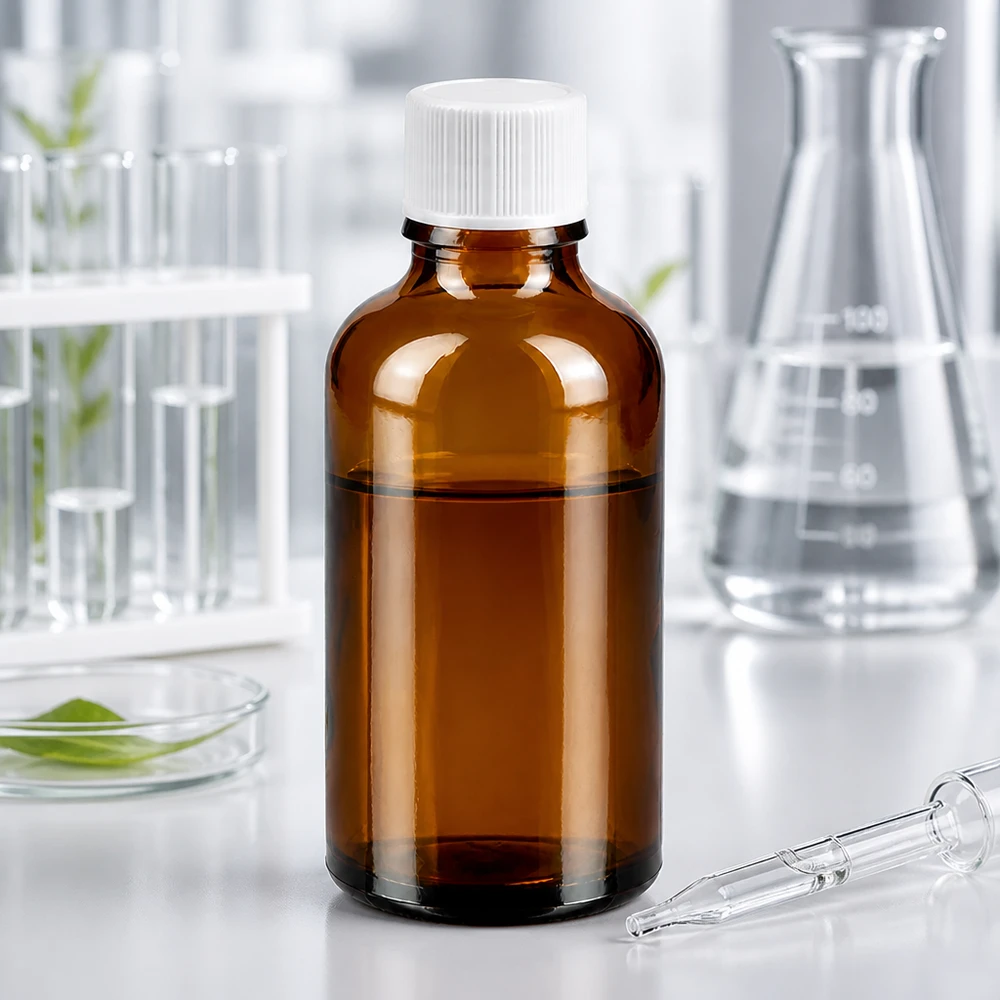 50 ml amberkleurig glazen flesje met pipet voor het nauwkeurig doseren van tincturen en vloeibare preparaten