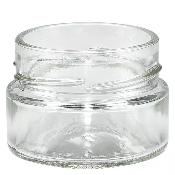 Glazen pot 80ml helder, zonder deksel, draad TO58deep