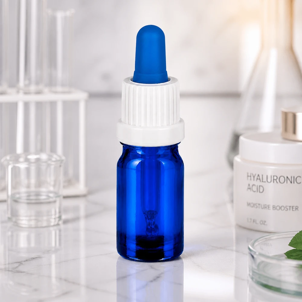 Handig pipetflesje van 5 ml met witte antislipdop voor eenvoudig gebruik