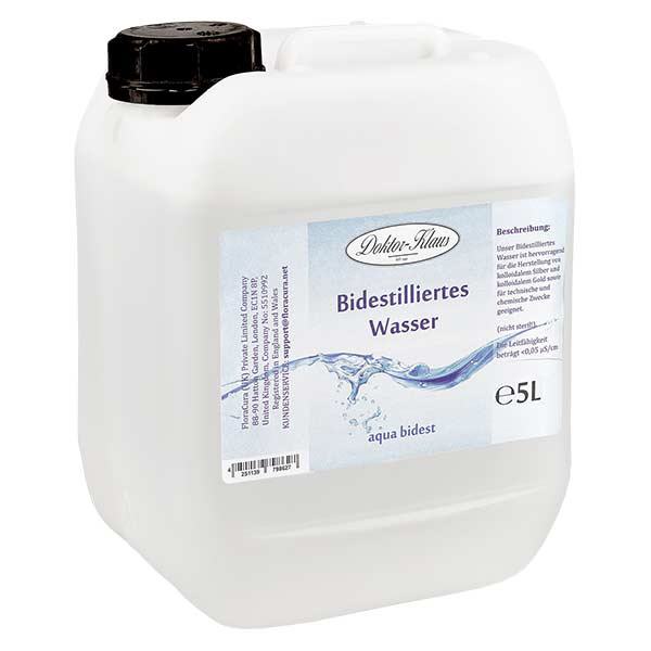 Doktor-Klaus Aqua bidest - Dubbel gedestilleerd water 5 l Doktor-Klaus Aqua bidest - Dubbel gedestilleerd water 5 l