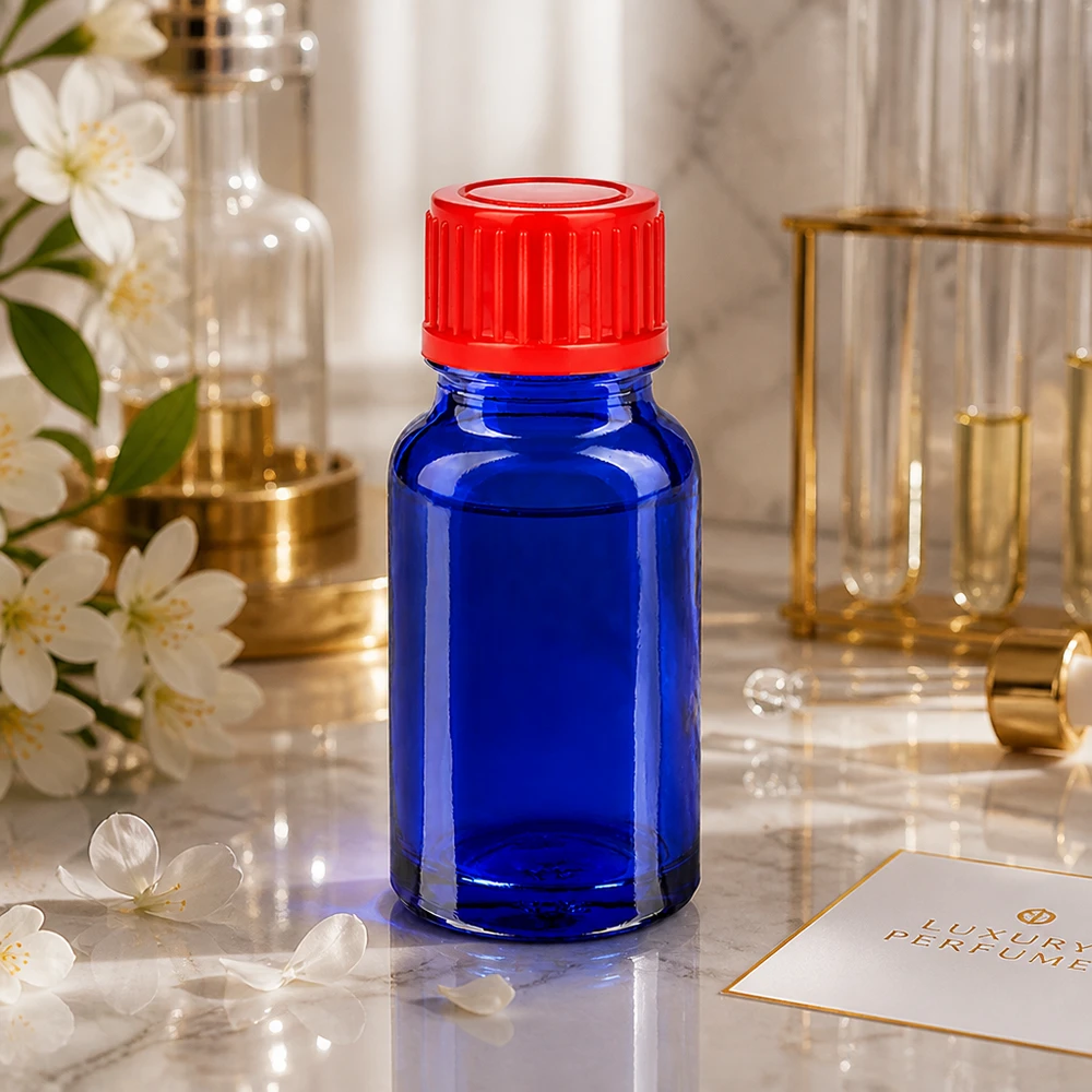 10ml fles 11mm SV rood STD BlueLine UT18/10 10ml STD BlueLine flesje met UT18/10 schroefdraad voor universele dopcompatibiliteit