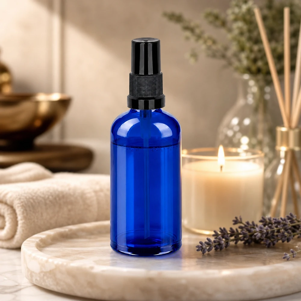 100ml spuitfles zwart STD BlueLine UT18/100 Kobaltblauwe spuitfles 100ml met robuust glas - STD BlueLine UT18/100 voor dagelijks gebruik