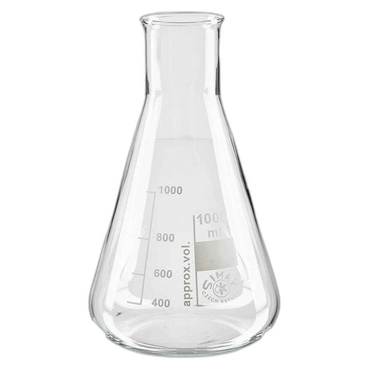 Erlenmeyer brede hals borosilicaat, gegradueerd