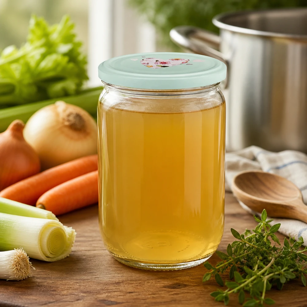 555 ml rond glas + BasicSeal-deksel hart mint UNiTWIST Inmaakpot van 555 ml met luchtdichte, mintgroene deksel in de vorm van een hart, ideaal voor het bewaren van bouillon