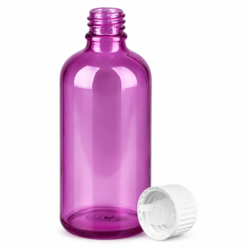 100ml druppelfles 0.9mm wit standaard PurpleLine UT18/100 100 ml violette druppelfles met 0,9 mm opening, perfect voor het nauwkeurig portioneren van tincturen