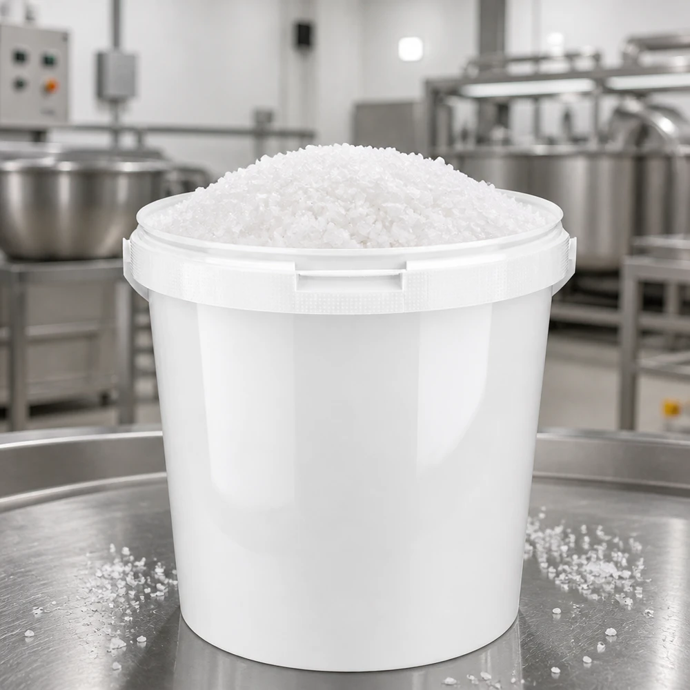 10,7 liter witte emmer zonder deksel Stevige witte industriële emmer van 10,7 l, gemaakt van PP, met een grote inhoud voor bedrijven