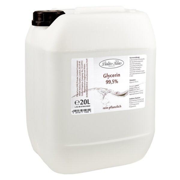 Glycerine in bio-kwaliteit 20 l in HDPE bus. Nu online bestellen bij Glazen-en-Potten!