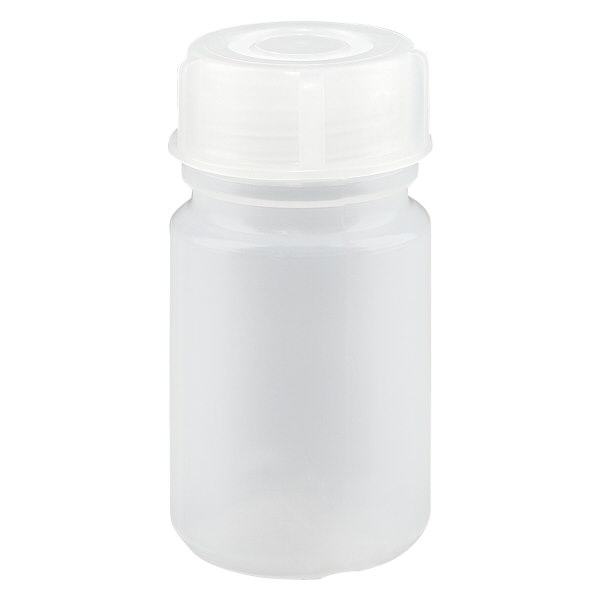 Wijde hals laboratoriumfles 50ml met sluiting Wijde hals laboratoriumfles 50ml met sluiting