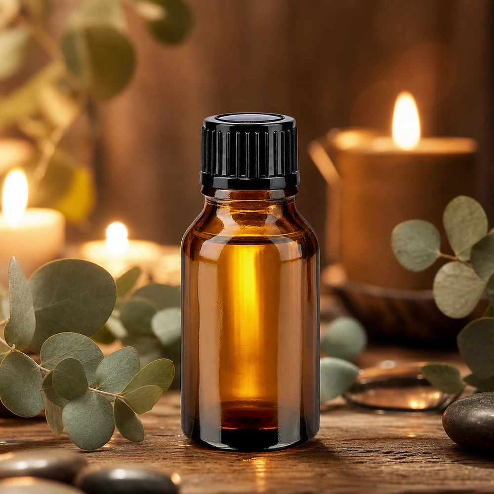 Bruine glazen fles 15ml met zwart druppelsluiting 1mm St UV-beschermende bruine glazen fles van 15 ml met kindveilige zwarte druppeldop
