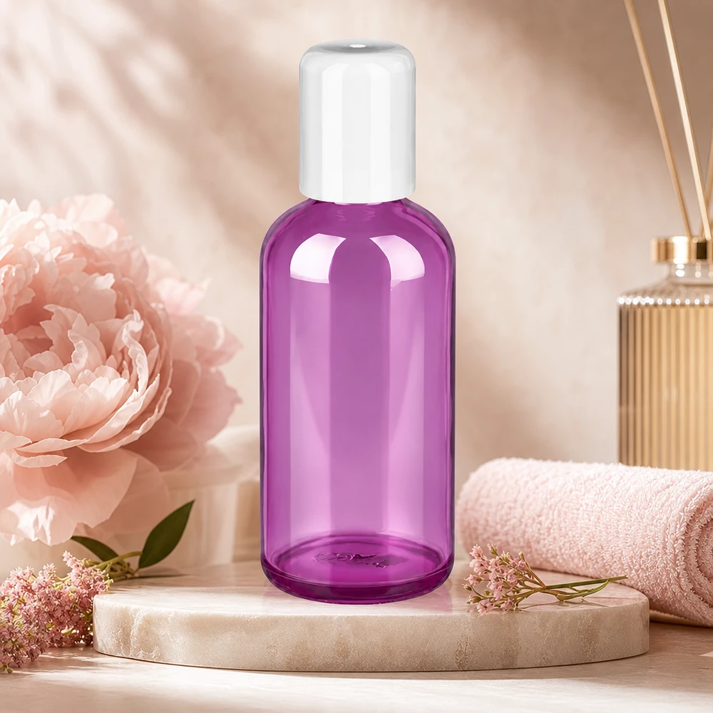 Navulbare glazen fles van 100 ml met roll-on dop, perfect voor op reis en onderweg