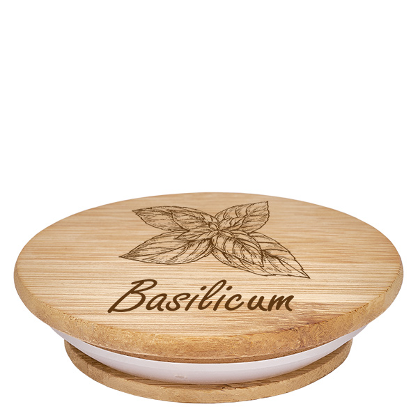 Houten deksel "Basilicum" voor WECK RR60 Houten deksel "Basilicum" voor WECK RR60