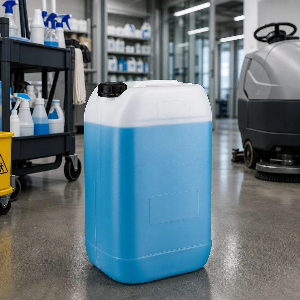 15l jerrycan, UN-toelating, met schroefsluiting Stevige opslagkanister van 15 liter met verzegeling voor reinigings- en onderhoudsmiddelen