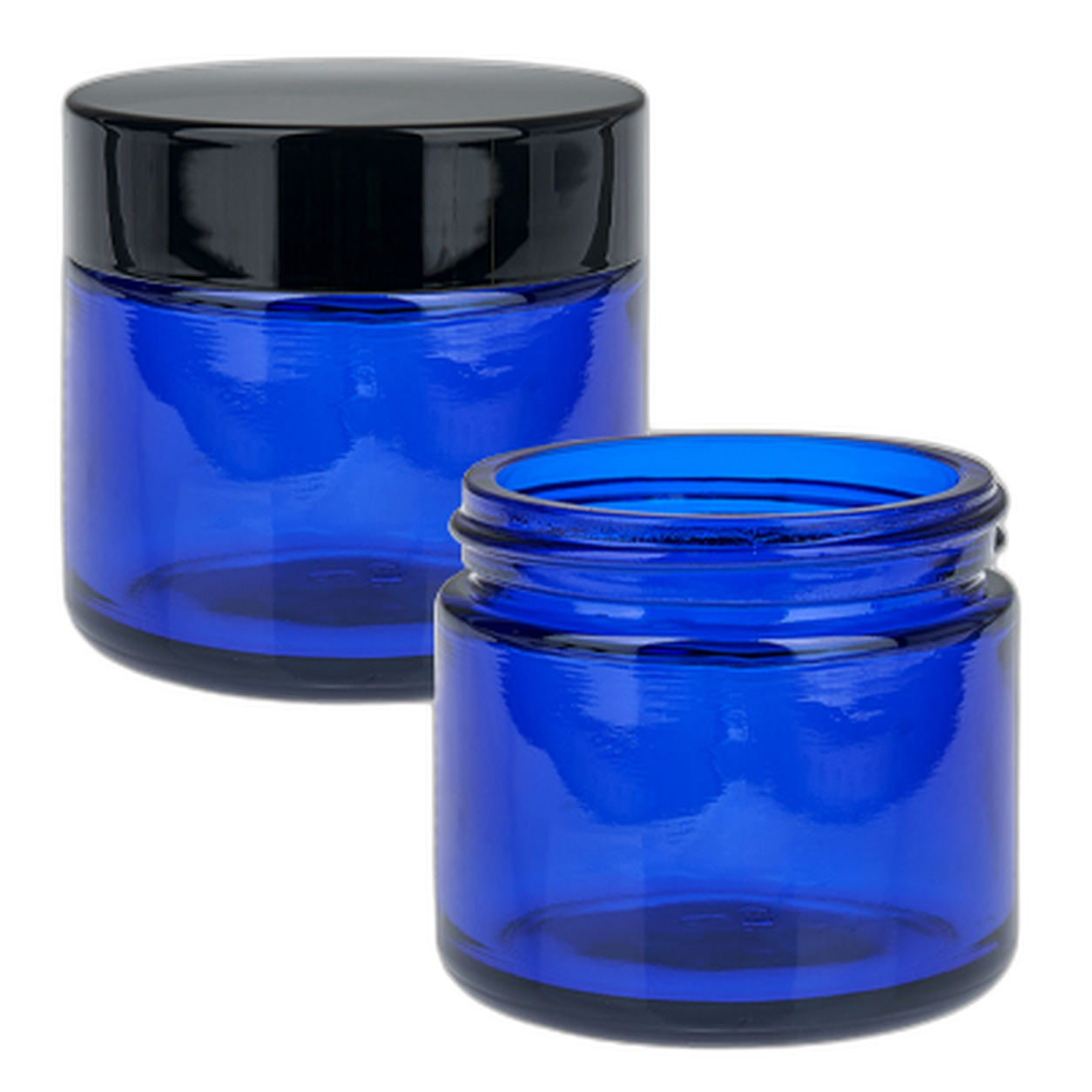 Glazen pot blauw