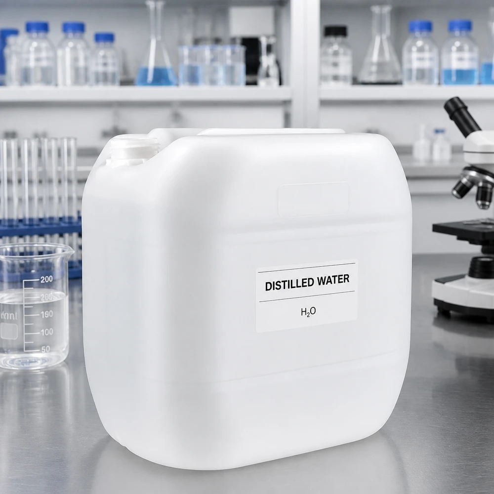 Witte laboratoriumjerrycan van 30 liter zonder sluiting, voor chemische en wetenschappelijke doeleinden