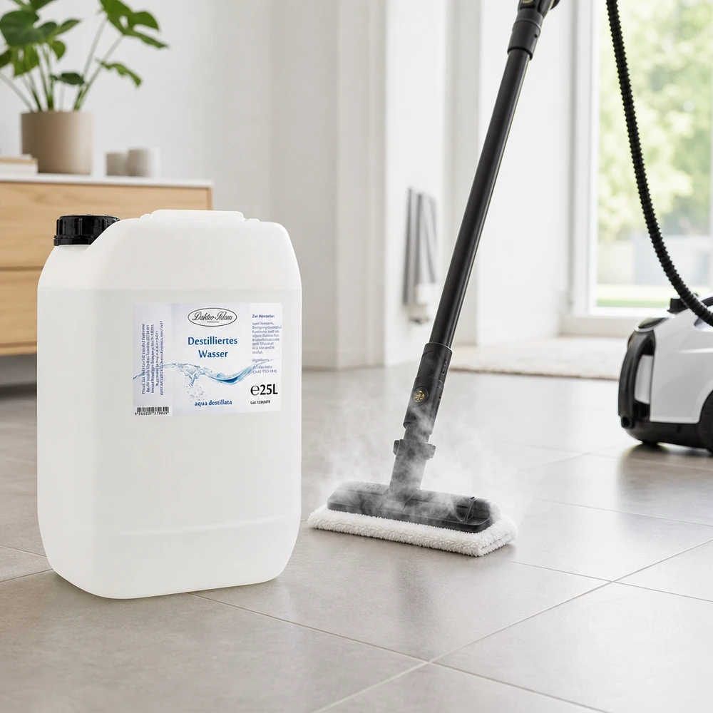 25 liter gedestilleerd water - Aqua dest in blanke premium jerrycan van Doktor Klaus