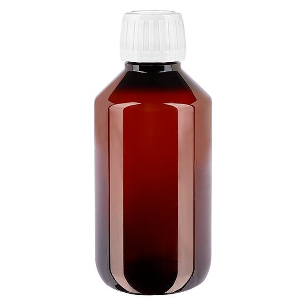 PET-fles 200ml met witte standaard OV PET-fles 200ml met witte standaard OV