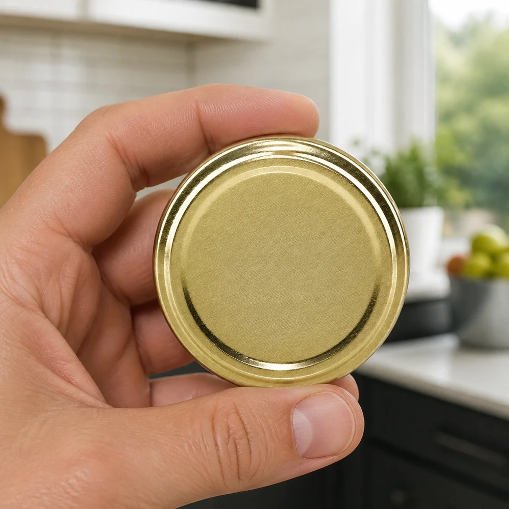 TO82 BasicSeal-deksel UniTwist goud 82 mm concentrische ringen metaalconstructie handgreep
