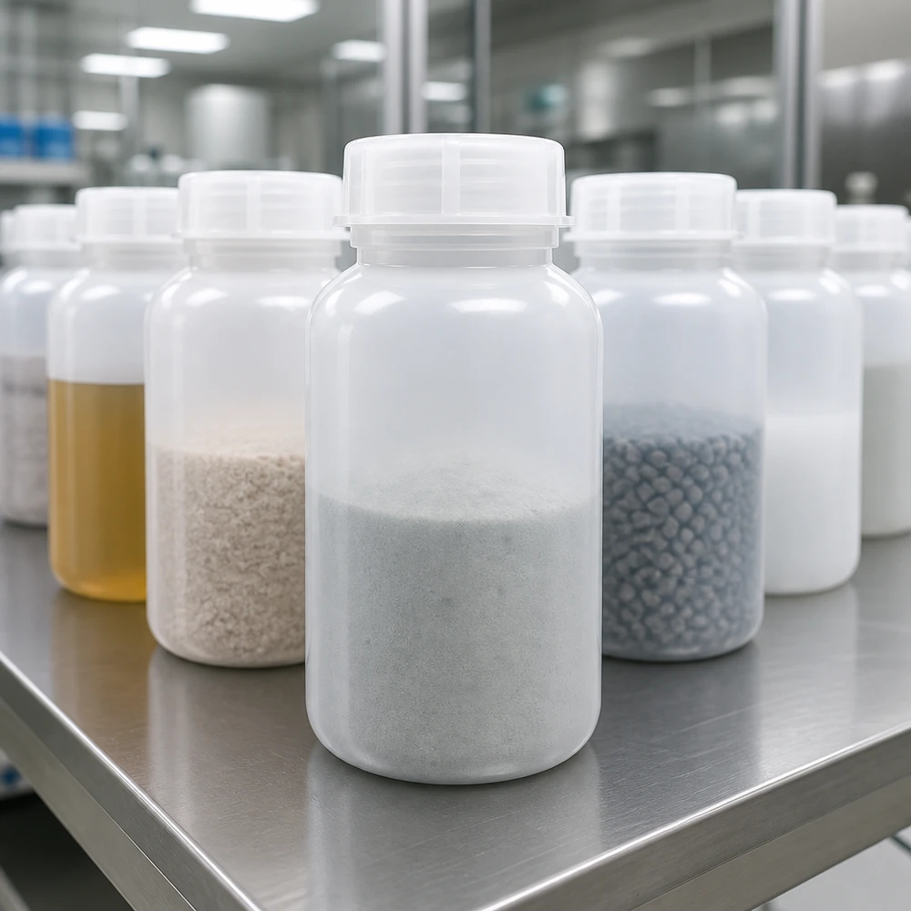 Wijde hals laboratoriumfles 500ml met sluiting Großer Schraubverschluss einer 500ml Weithalsflasche ermöglicht einfaches Befüllen im Laboralltag