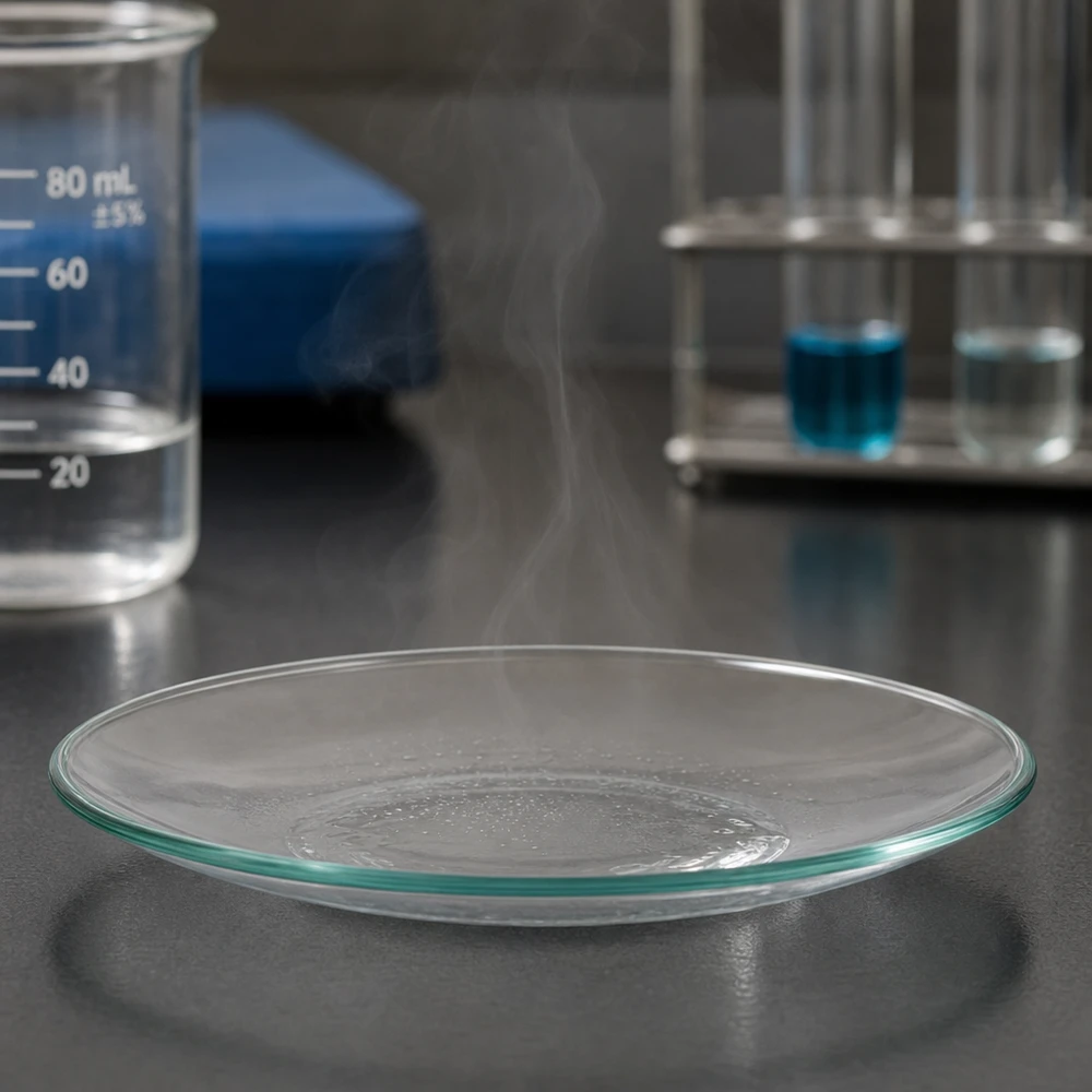 Precisie glazen schaal 12cm rond met stevige constructie voor professionele laboratoriumapparatuur