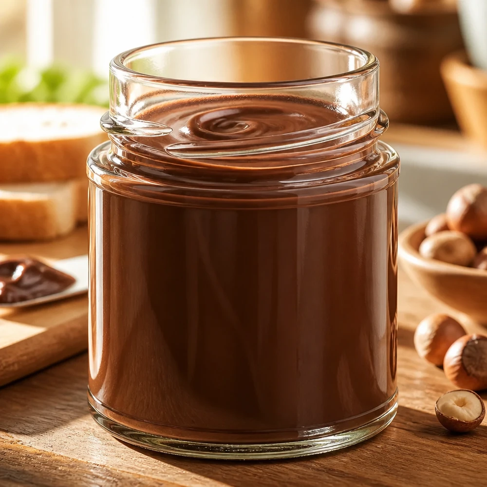 154ml rond glas zonder deksel (TO58deep) UNiTWIST UNiTWIST Runda154 154 ml als bewaarpot voor hazelnoot-chocoladepasta
