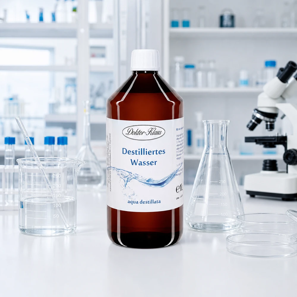 1 liter gedestilleerd water - Aqua destin bruine 1000ml PET fles.