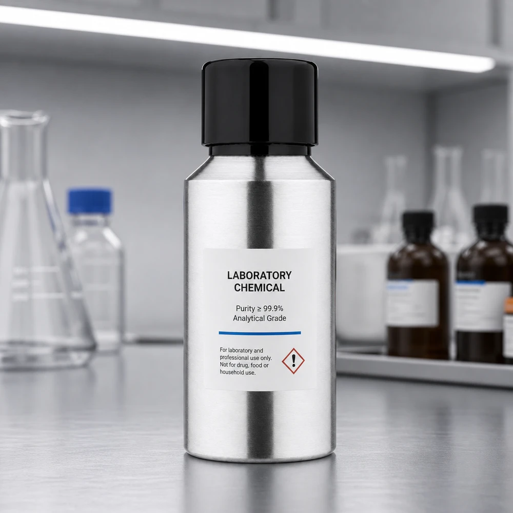 Robuuste fles van gepolijst aluminium met een inhoud van 30 ml voor het veilig bewaren van vloeistoffen