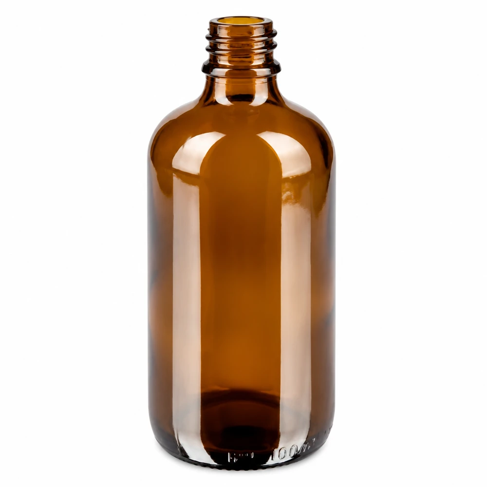 100ml Spuitfles zwart STD BrownLine UT18/100 Kleine glazen fles van 100 ml in amber met UT18 schroefdraad voor mobiele toepassingen