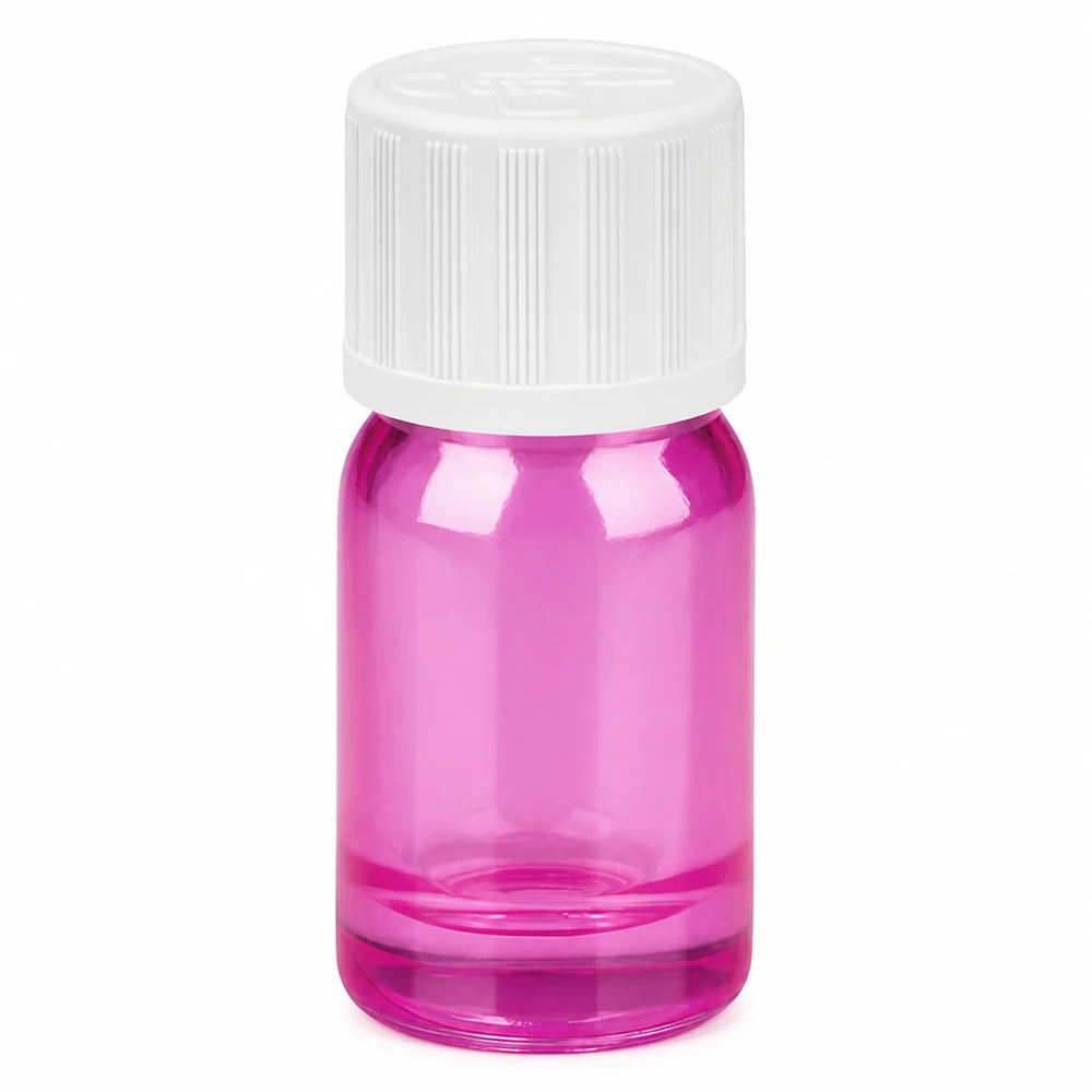 Elegant violet 5ml flesje van speciaal glas met stevige dop voor hoogwaardige producten