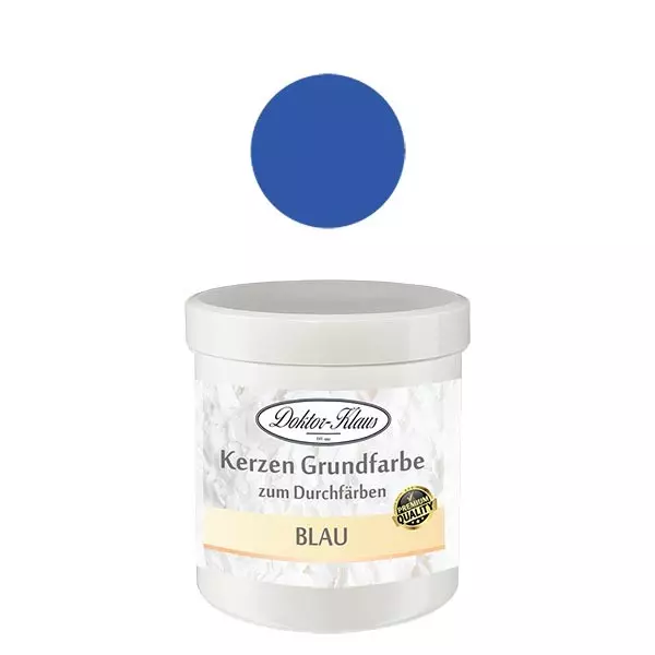 Doktor-Klaus kaarsenbasiskleur blauw, 7 g, in pot