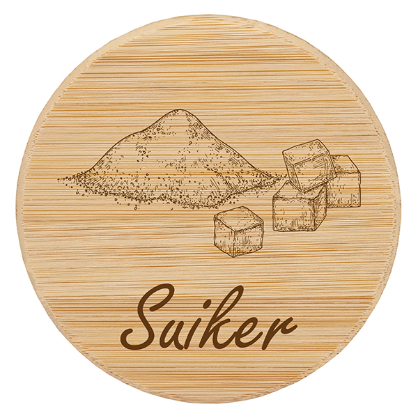 Houten deksel "Suiker" voor WECK RR100 Houten deksel "Suiker" voor WECK RR100