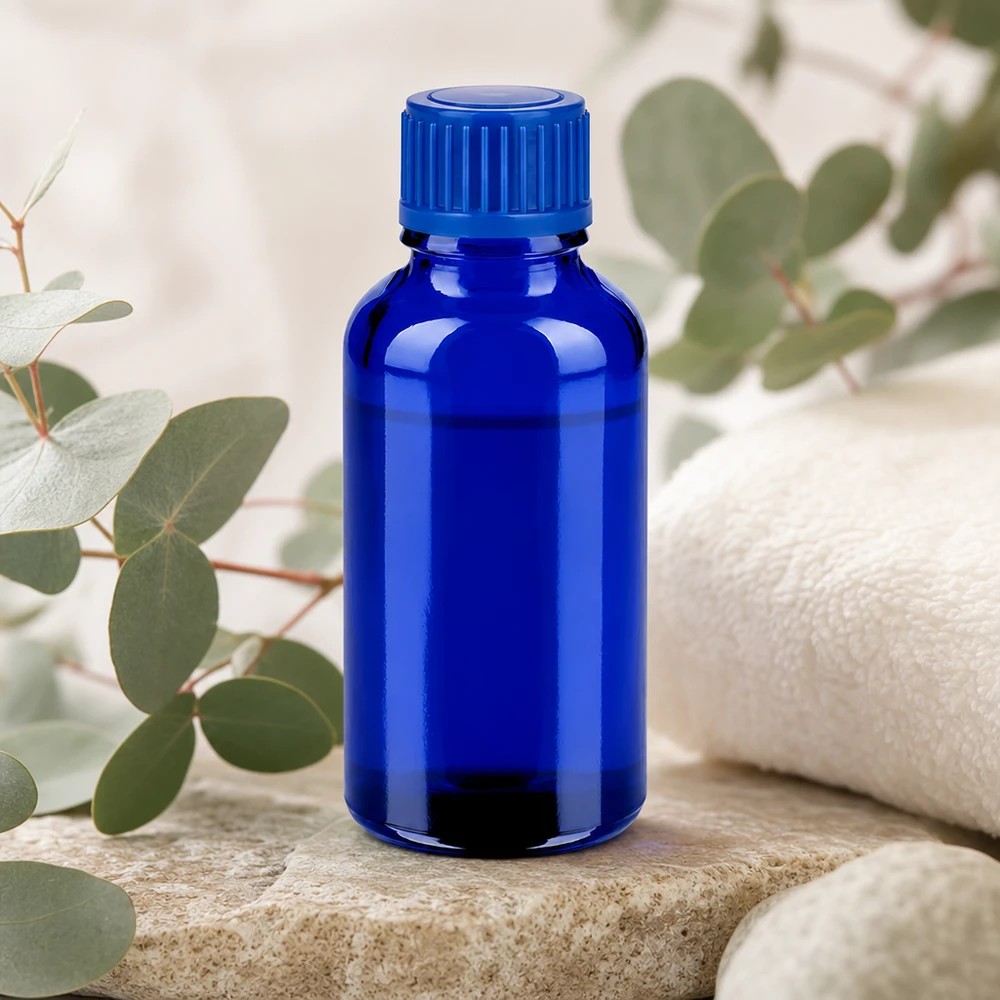 30ml flacon 11mm SV blauw STD BlueLine UT18/30 30 ml violette glazen fles met praktisch druppelformaat voor mobiele toepassingen onderweg