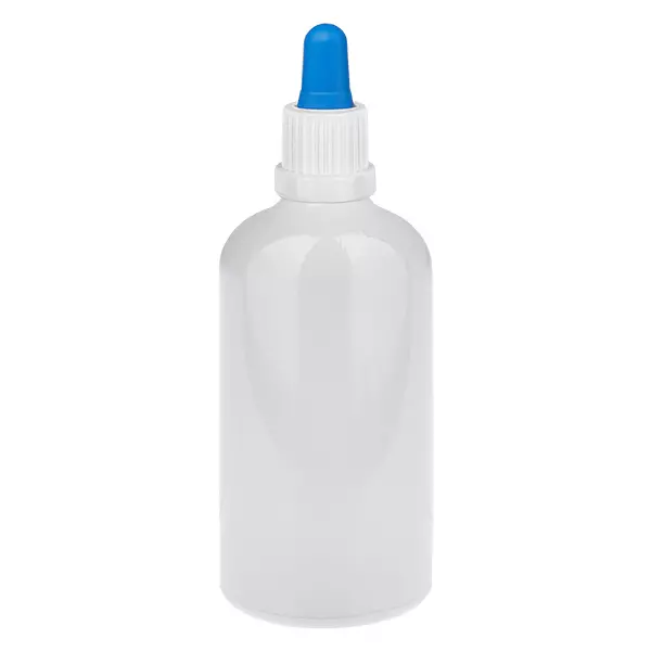 100 ml pipetflesje wit/blauw originele sluiting WhiteLine UT18/100 100 ml pipetflesje wit/blauw originele sluiting WhiteLine UT18/100