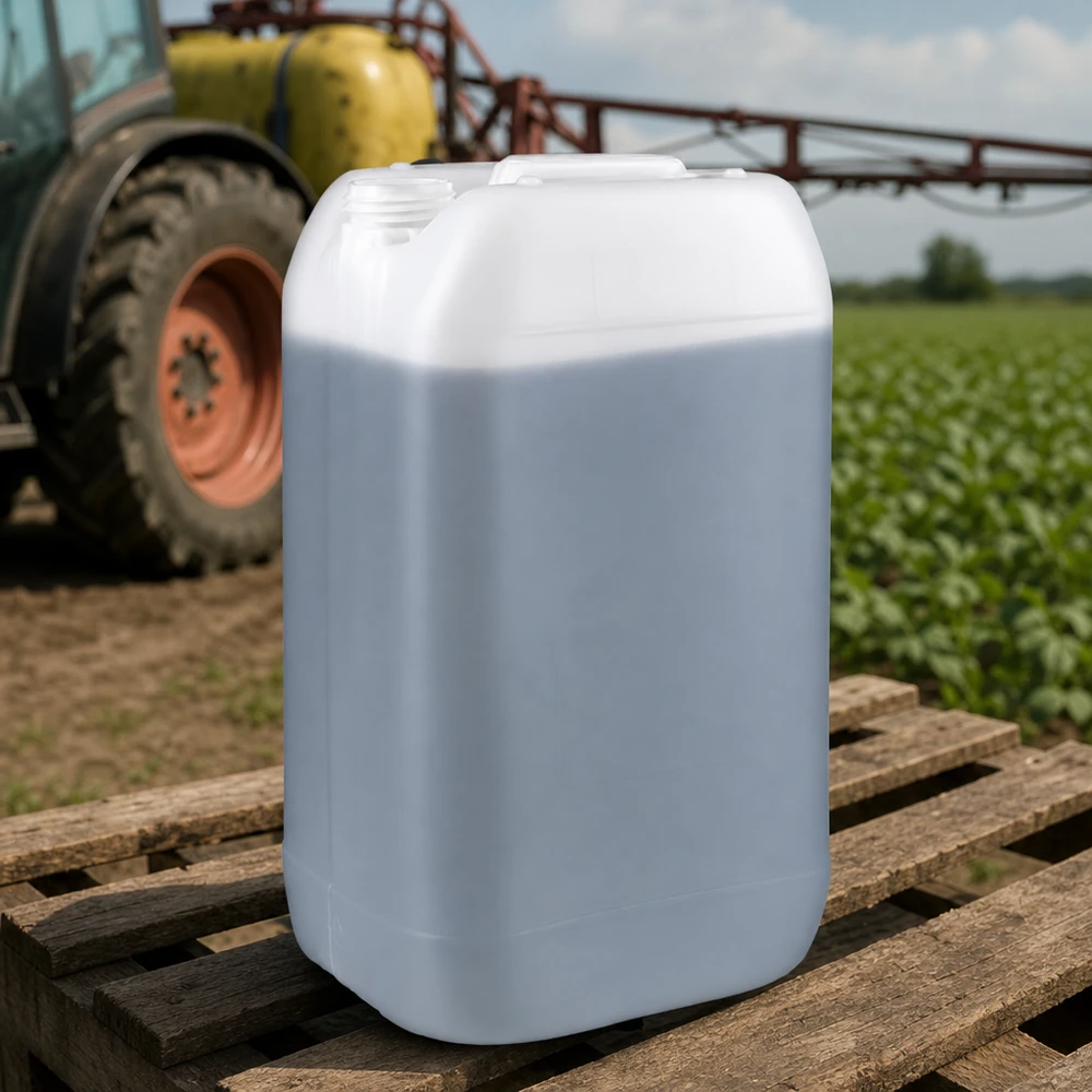 15l jerrycan, UN-toelating, zonder schroefsluiting Stapelbare rechthoekige jerrycan van 15 liter zonder sluiting voor gewasbeschermingsmiddelen in de landbouw
