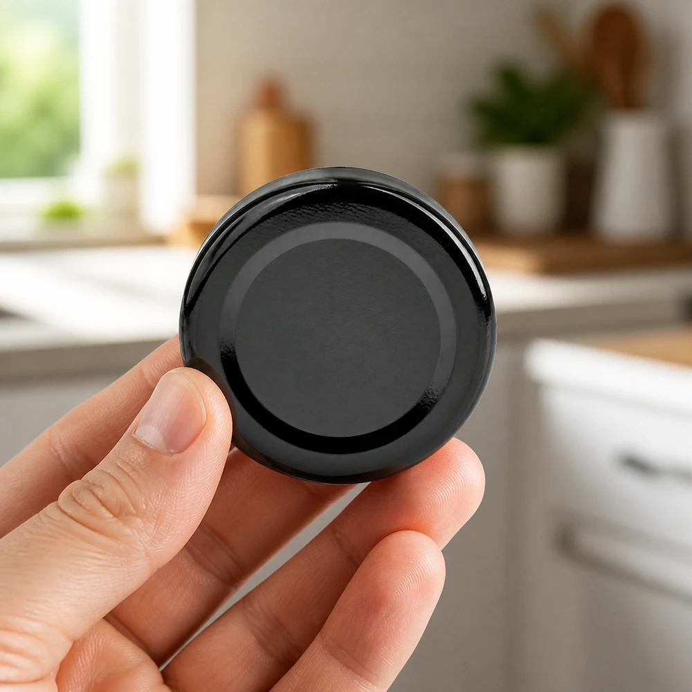 BasicSeal-deksel TO48 zwart 48 mm UNiTWIST voor inmaakpotten Toepassingsvoorbeeld