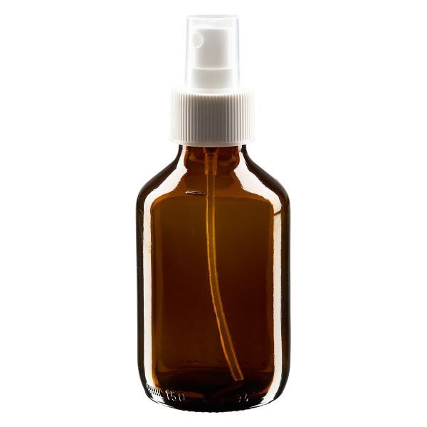 150ml Euro-medicijnfles bruin met verstuiver wit incl. dop transparant 150ml Euro-medicijnfles bruin met verstuiver wit incl. dop transparant